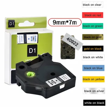 1pcs 9 mm PVC nálepky Pásky Comapatible Pre DYMO D1 Stroj Label Manager 160 280 15Colors 40910 40913 40922 40915
