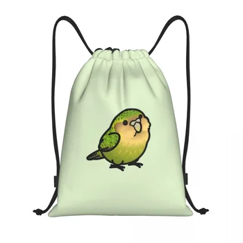 Bacuľaté Kakapo Šnúrkou Batoh Športové tašky pre Ženy, Mužov Papagáj Vták Nakupovanie Sackpack