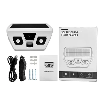 Indukčné Osvetlenie 1080P Bezpečnostný Monitorovací Nástenné Svietidlo Led Svetlomet Solárne Záhradné Lampy, Nočné Videnie Kamery Retail