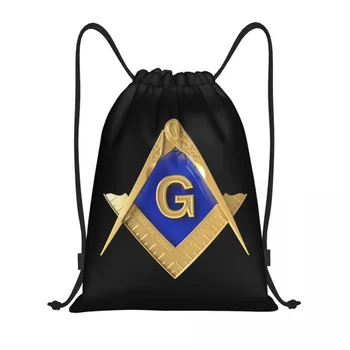 Freemason Zlato Námestí Ma Šnúrkou Batoh Športové tašky pre Mužov, Ženy Nakupovanie Sackpack