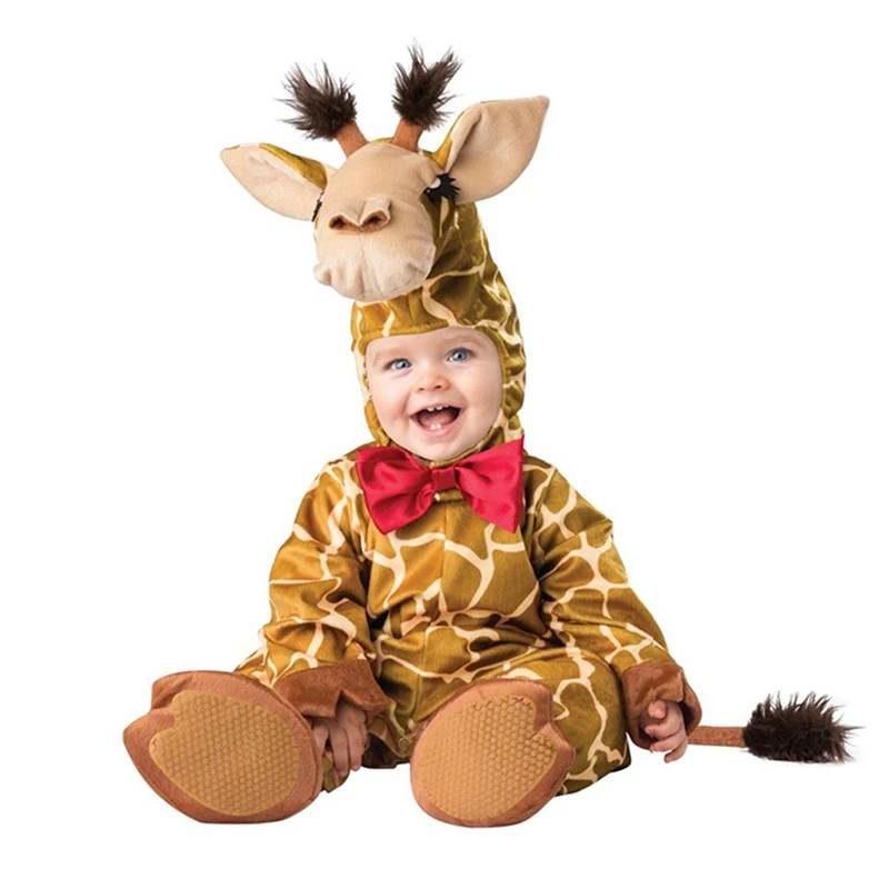 Kigurumis Žirafa Zvierat Kostým Dieťa, Chlapec, Dievča Halloween Cosplay Jumpsuit Anime Romper Zábavné Onesie Festival Chiristmas Oblečenie