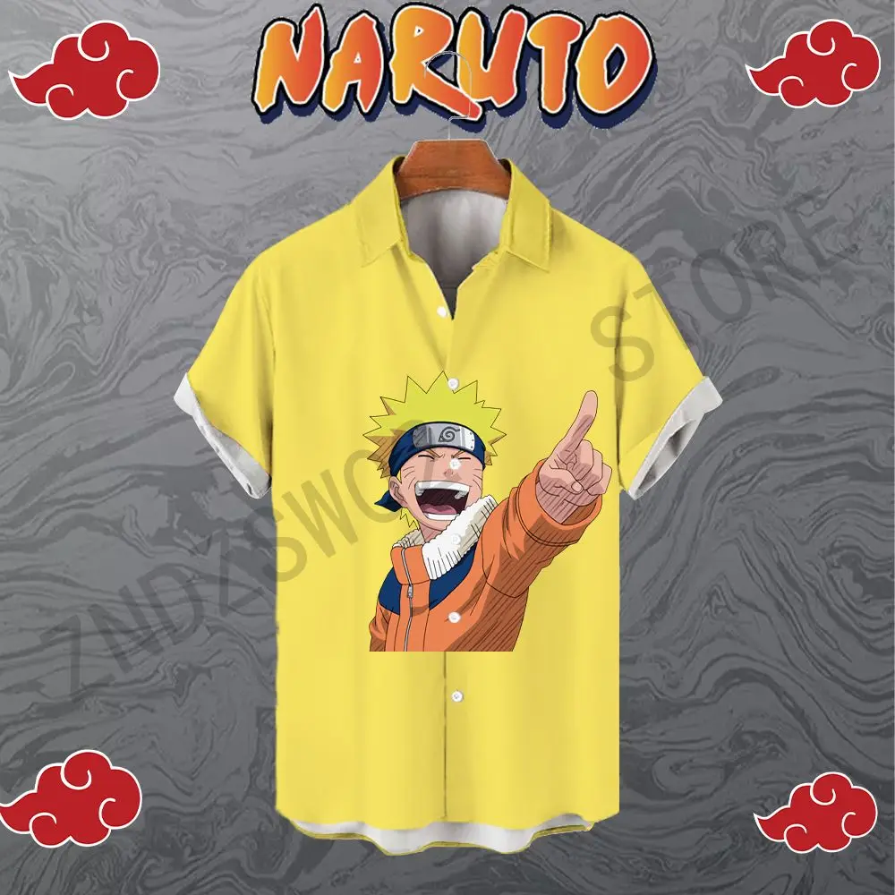 Tričko pánske Košele Nadrozmerné Naruto Harajuku Oblečenie Anime Y2k Lete 5XL 2023 Módy v Pohode Streetwear Krátky Rukáv Beach Štýl