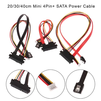 20/30/40 cm Mini 4Pin+ Napájania SATA Kábel 22(15+7)Pripnúť na PH2.0/3.0 Pevného Disku Optická Jednotka Dátový Kábel, Napájací Kábel