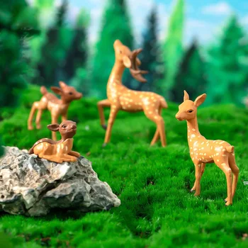 Simulácia Elk V Jeleň Rozprávková Záhrada Miniatúry Zvierat Nastaviť Bonsai Krajiny Ornament Domov Domček Pre Bábiky Lesa Dekorácie Deti Hračky
