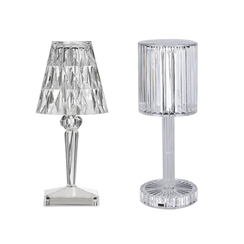 Diamond stolná Lampa USB Nabíjateľné Akryl Dekorácie, Lampy na písací Stôl, Spálne, Nočný Bar Krištáľové Svietidlá Darček Nočné Svetlo