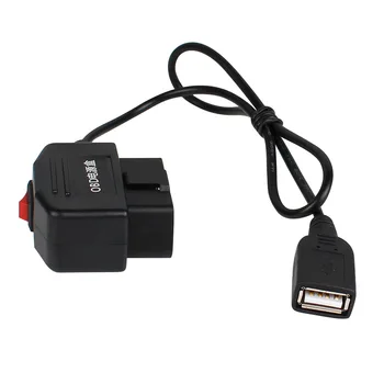 5V 3A Auto Dash Cam Hardwire Súprava USB Hlavu Nabíjačka do Auta OBD Krok Káblového DVR GPS 0.5 M s vypínačom