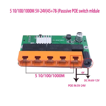 OEM Nový model 5 portový Switch Desktop RJ45 Ethernet Switch 10/100/1000mbps Gigabit Lan prepínač rj45 tp-link