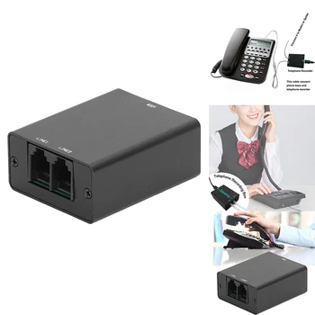 Mini Analógové Telefónne Hlasový Záznamník, Pozemné Rekordér S 32GB SD Karta Mini Nahrávanie Box Mini Nahrávanie Box
