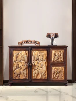 Vlastné Thai plastický slon verandu Juhovýchodnej Ázie štýl masívneho dreva obrazovke víno kabinet nábytok