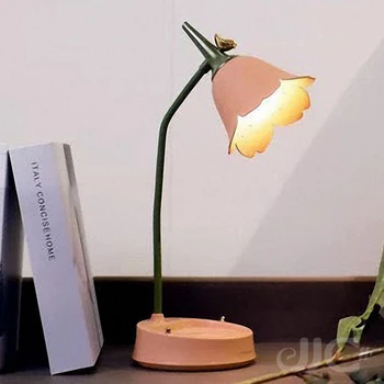 Kvet LED Stolná Lampa Študent Spálňa Osvetlenie Miestnosti Dotyk Lampa na Čítanie Ochrana Očí Multi-function Lampa Tabuľka Svetlo