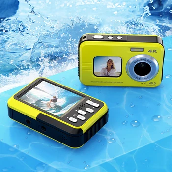 Prenosné Vodotesné Podvodné Videokamera automatické Zaostrovanie 2.7 K 48 MP Kompaktné Prenosné Podvodná Kamera 16X Zoom pre Šnorchlovanie
