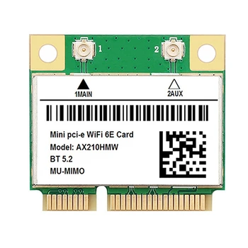 AX210 5374M WIFI 6E Sieťová Karta 5G Gigabit vstavanú Bezdrôtovú Sieťovú Kartu MINI PCIE 5.2 Bluetooth Sieťového Adaptéru