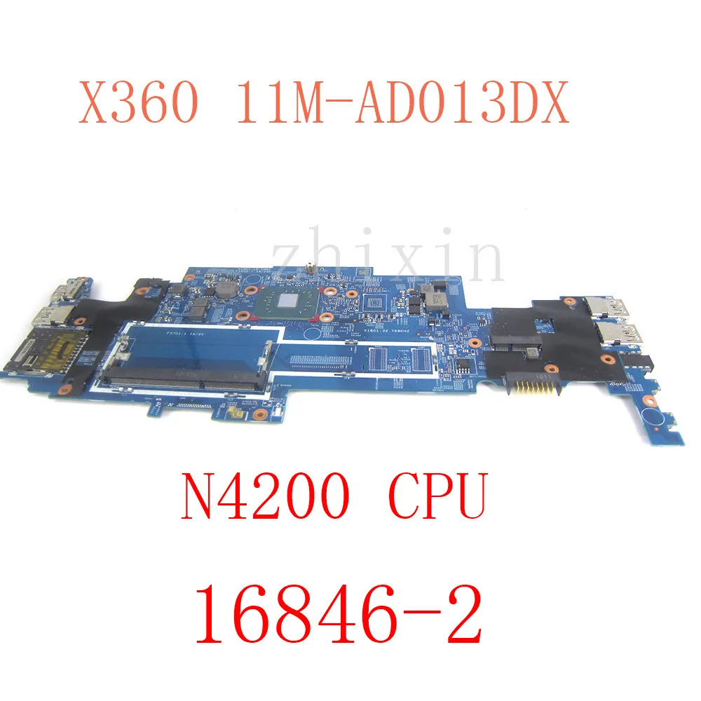 yourui pre HP Pavilion x360 11m-ad013dx Notebook Doska s N4200 CPU 16846-2 923811-601 Celý test